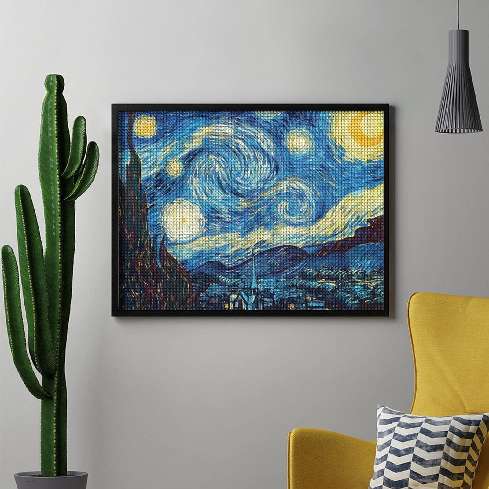ゴッホの『星月夜』ダイヤモンドアート完成品 ゴッホの『星月夜』ダイヤモンドアート完成品 - メルカリ