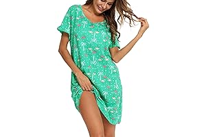 Plus Size Coton Short Nightgown for Women - Enjoy a Cozy Night's Sleep