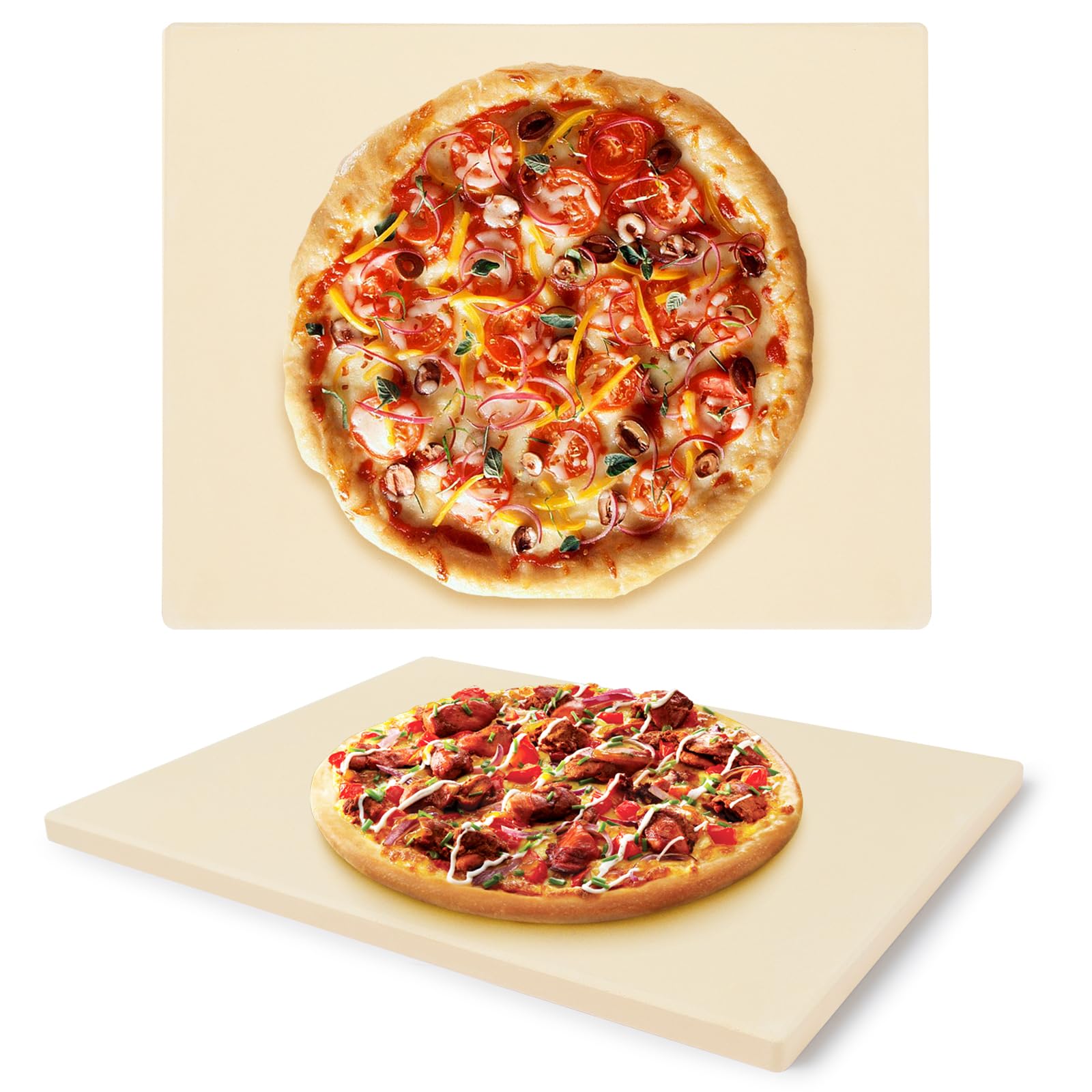 Pierre à pizza pour pizza et pain 38 * 30 * 1,5 CM Pierre à pizza pour barbecue à gaz et four