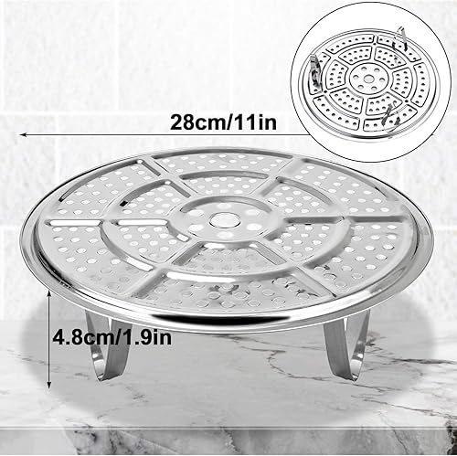 Miniatura 2 de Estante para ollas a presión de 11 pulgadas (paquete de 2) con patas desmontables, recipientes de presión de acero inoxidable para conservas