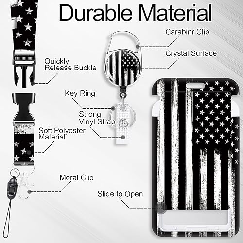 Miniatura 4 de Highland Cow - Soporte para tarjetas de identificación con cordón, cordones de flores para insignias de identificación, carretes de insignias