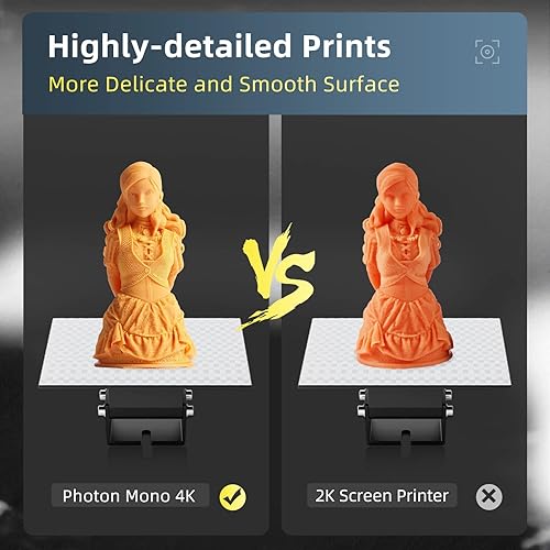 Miniatura 7 de ANYCUBIC Impresora 3D de resina 4K+, impresora 3D LCD Photon Mono 2 con pantalla mono HD de 6.6 pulgadas, película protectora y de alta precisión,