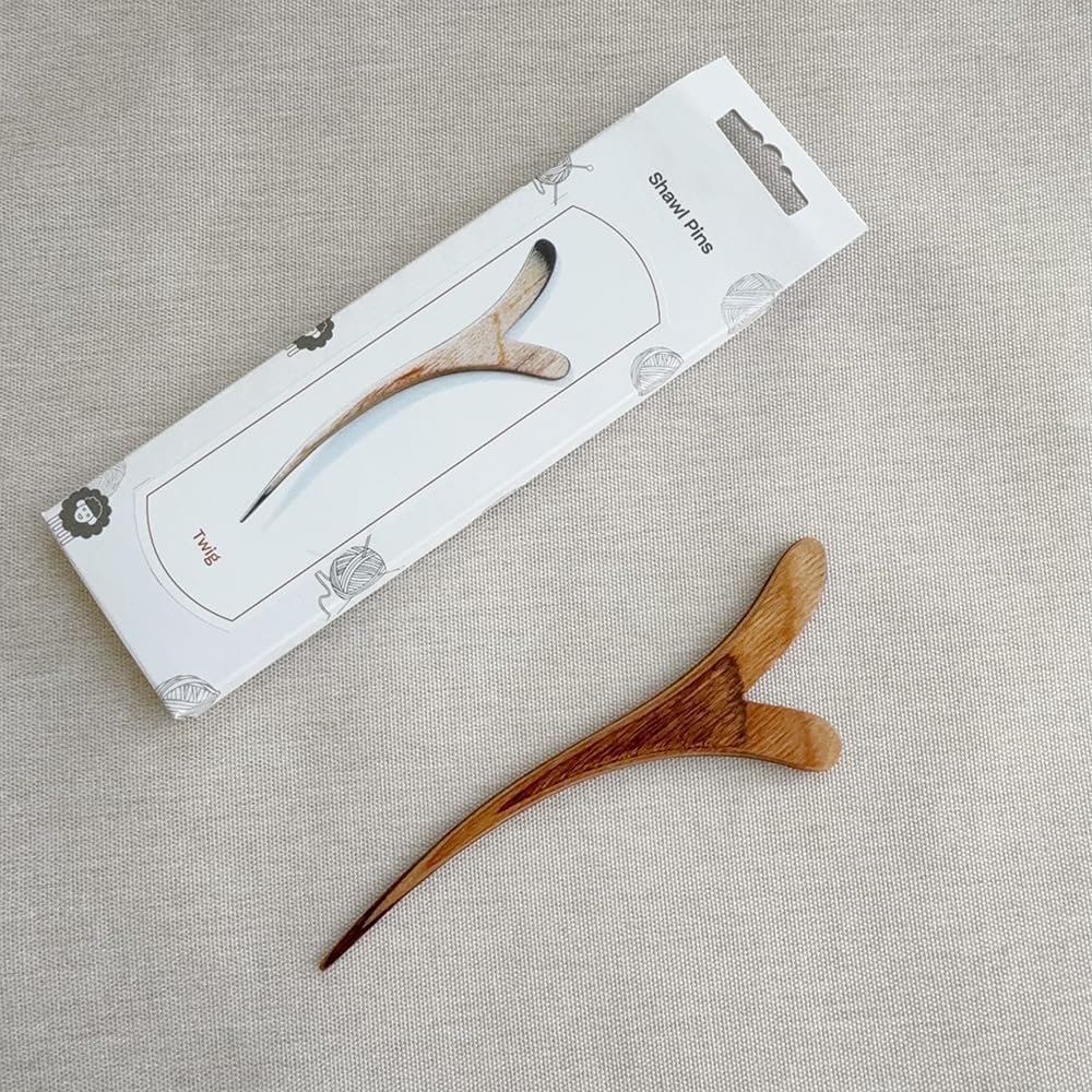 Lotus Yarns Circular Shawl Sticks Premium Wooden Shawl Pin Clip Vintage Polished Hair Barrett Hair Stick Brooche for Woman & Girls Tulip