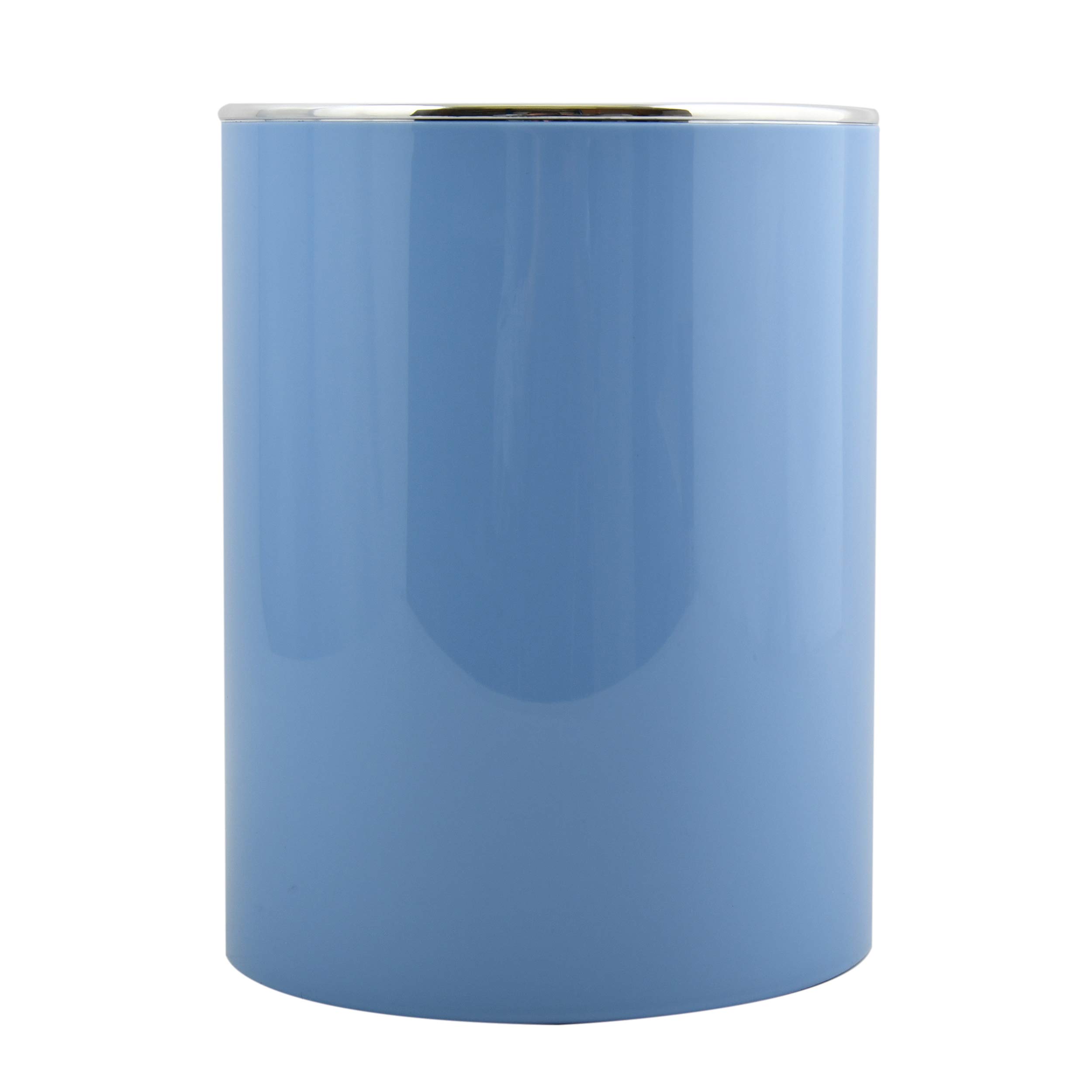 MSV Aspen Series Design Bin, Bathroom Pedal Bin with Swing Lid, 6 Litres, Blue — image 1