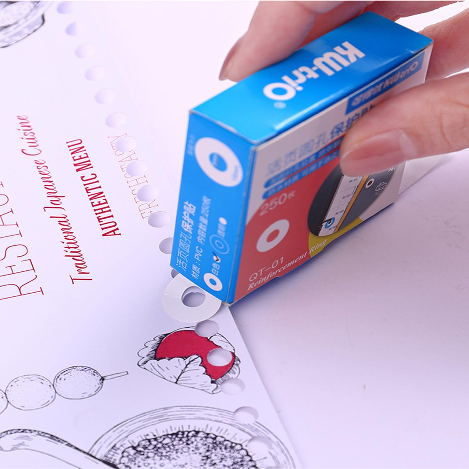 Etichette Adesive Per Anelli Di Rinforzo Per Fori Di Carta A Fogli Sfusi, Autoadesivo Impermeabile, 500 Pezzi