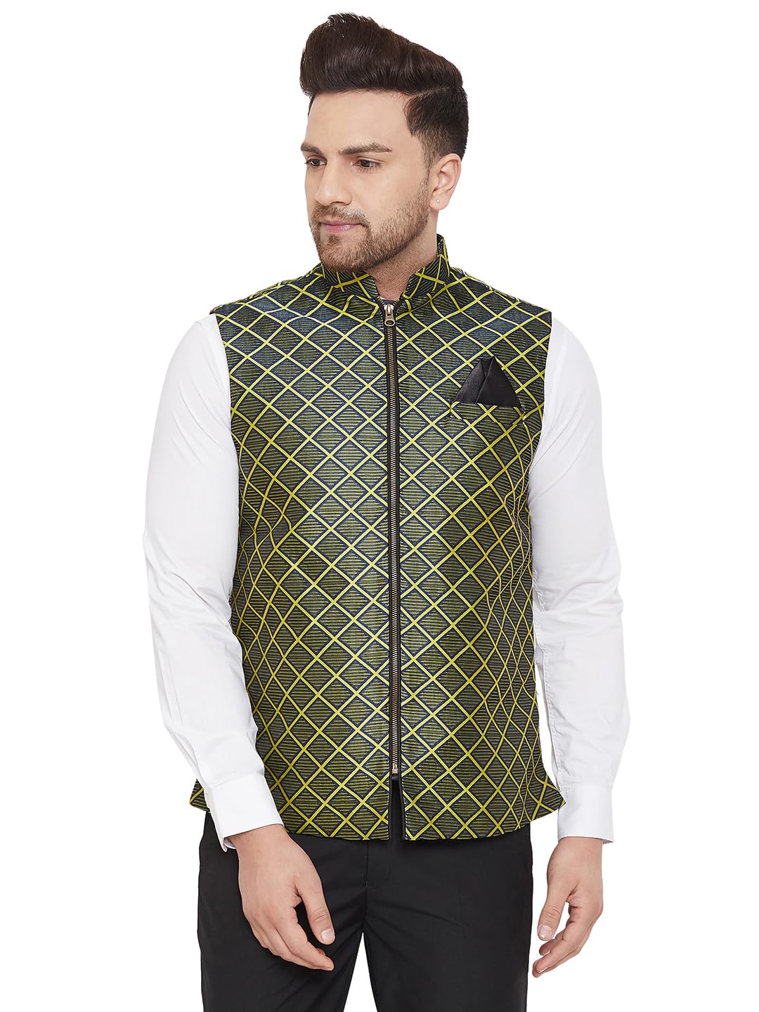 vastramay Men's Cotton Blend Nehru Jacket-picture-35