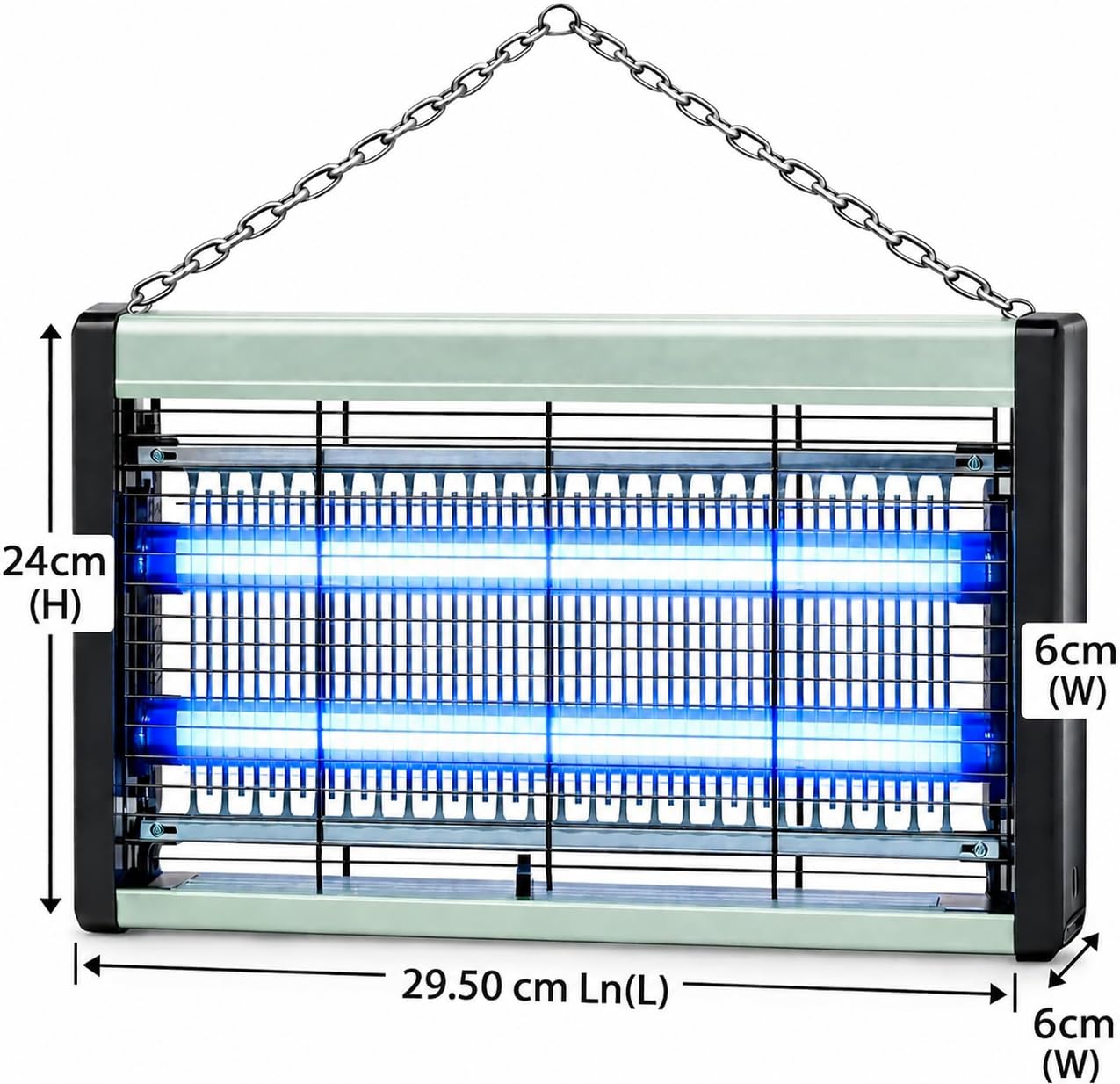 Lampada Antizanzare 8W LED UV – Ammazza Zanzare Elettrico e Antimosche con Vassoio Estraibile – Killer Insetti per Casa, Cucina, Balcone e Terrazza – Copertura fino a 40 m² (8, Watt)