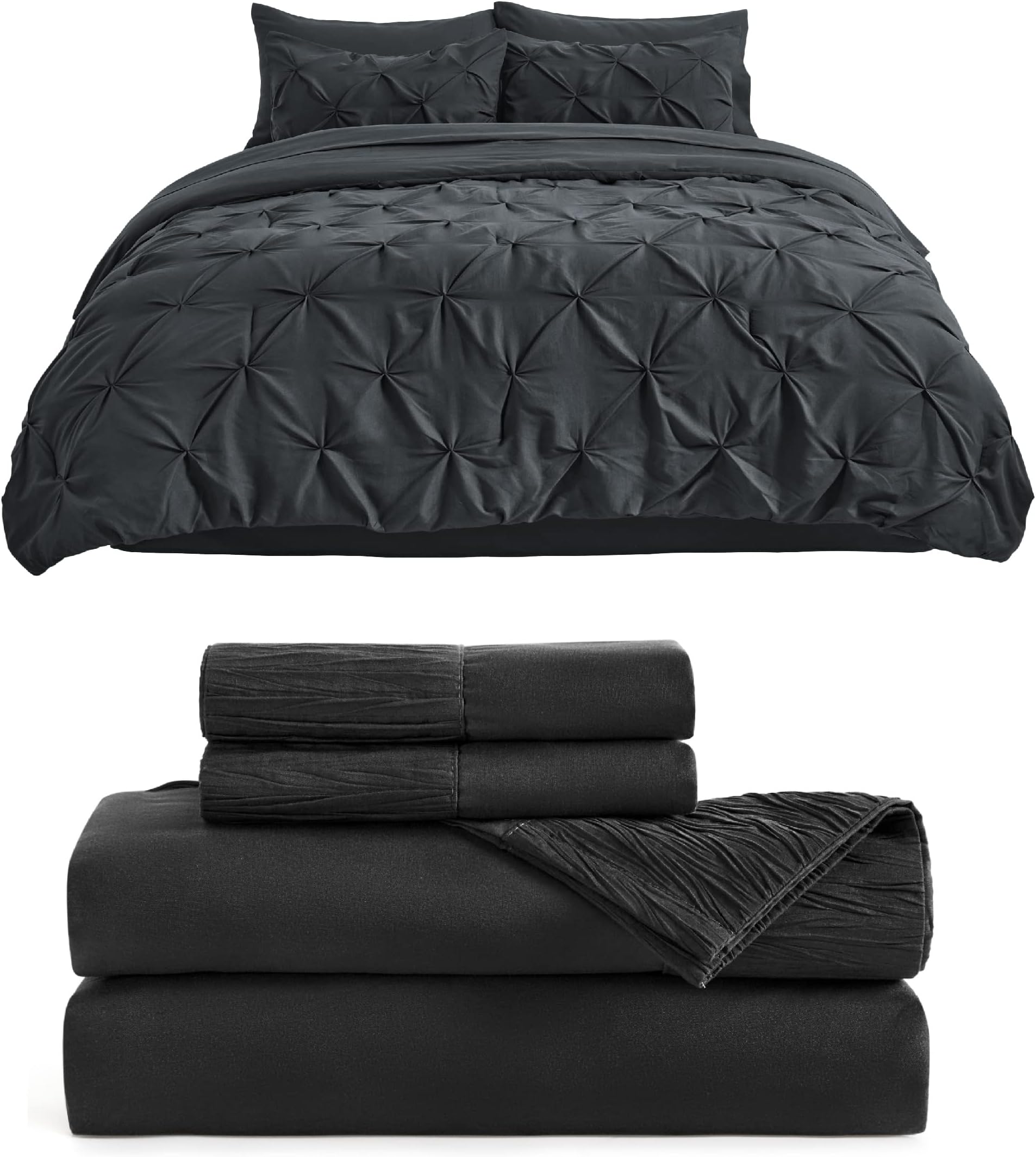 Bedsure Black King Size Comforter Set Bundle King Size