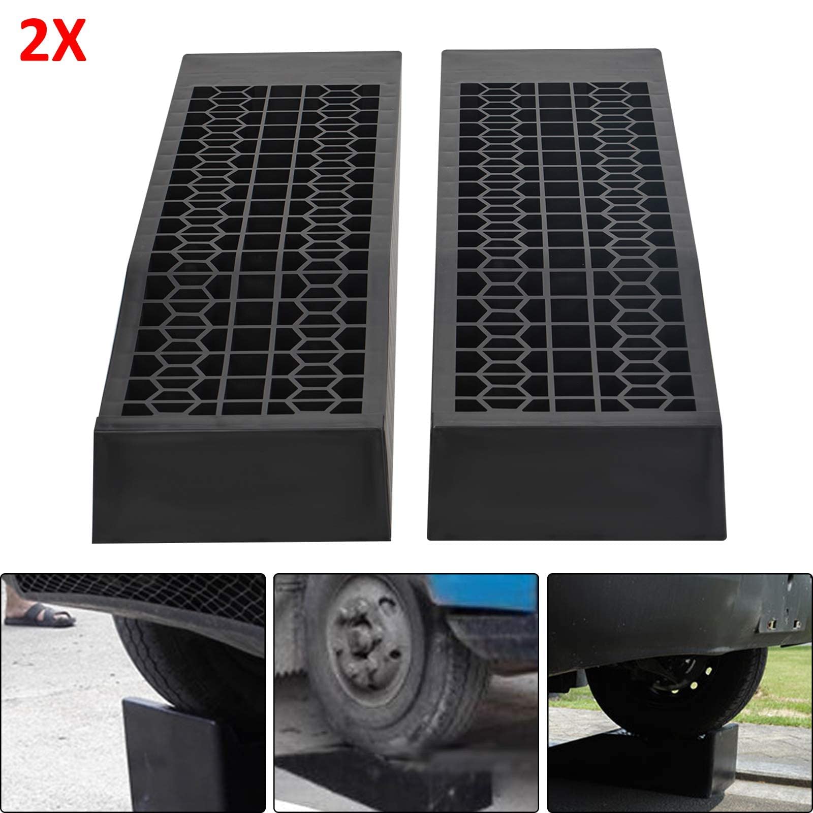 Buy Coldshine 2PCS Car Ramps Plastic Kerb Ramps 3 Ton Heavy Duty Car