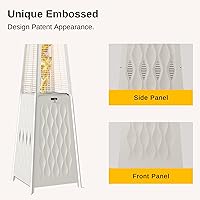 Vista 34 de EAST OAK Pyramid - Calentador de patio al aire libre, 48,000 BTU, calentador de propano de tubo de vidrio de cuarzo, sistema de triple protección