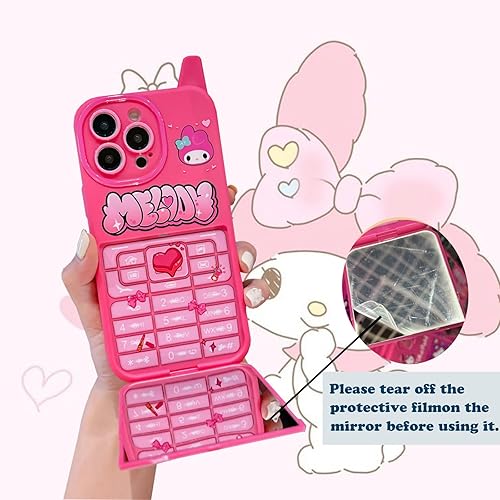 Miniatura 2 de Lvfoge Funda protectora de pantalla extra HD de 6.1 pulgadas para iPhone 12 de 6.1 pulgadas, funda de teléfono de dibujos animados con espejo de