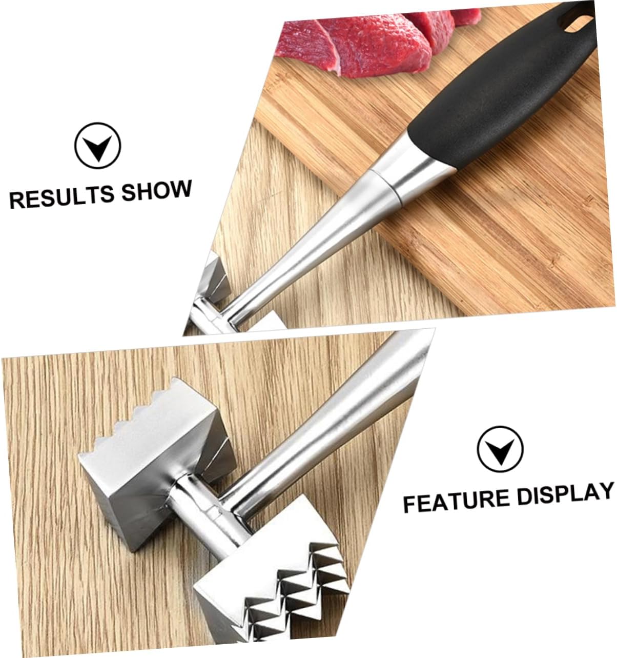 Zerodeko Meat Tenderizer Tool Zinc Alloy Steak Hammer Grilling Accessories Multi-purpose Meat Mallet