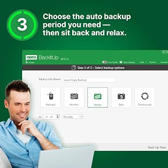 Nero BackItUp Data Backup Software | Automatic Backup, Data Recovery, Cloud Backup, Fully Automated | Lifetime License | 1 PC | Windows 11/10/8/7