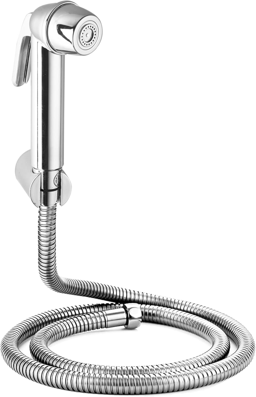 WATERMAN® Fantasy Health Faucet (ABS Material) with 1-1.25 mtr. Stainless Steel Expandable Hose Pipe and Hook Jet Spray for Toilet, Bidet Sprayer, Health Tap for Toilet Gun, Hand Tap,