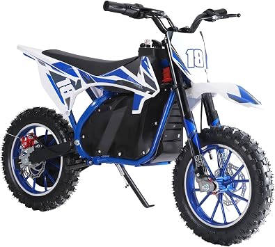 Kids Electric Dirt Bike 36V 500W Motor,Off Road Motocross Bike with Dual Safety Brakes & Hydraulic,25KM/H Speed 10 Inch Wheels 220LBS Capacity, Ideal Outdoor Adventure Gift for Boys Girls 8-14 Years