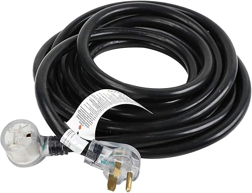 Miniatura 4 de Cable de extensión de soldador de 25 pies, 220 V, 50 amperios, calibre 8, resistente, industrial, NEMA 6-50, cable de máquina de soldadura con