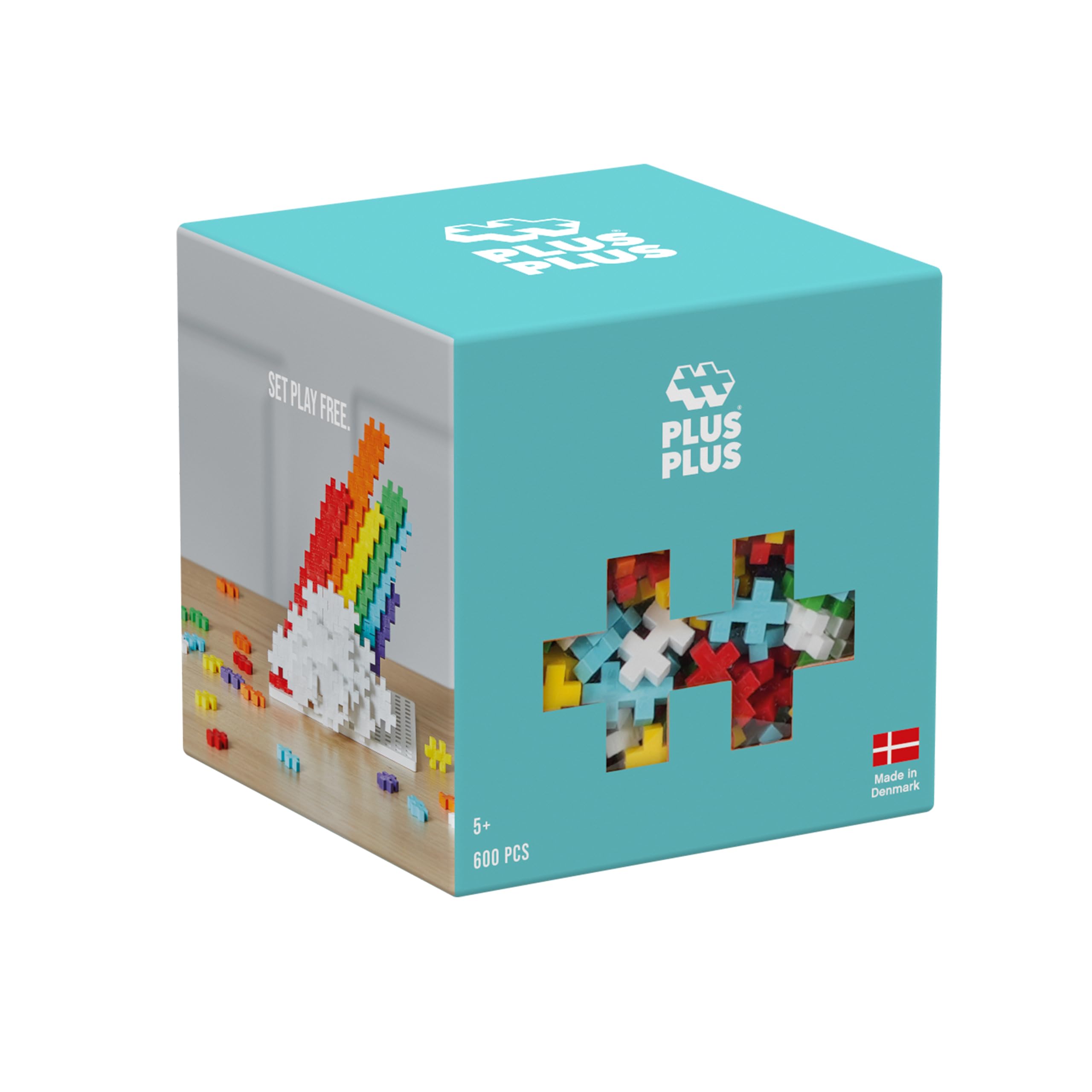 Plus-Plus 3976 Geniales Konstruktionsspielzeug, Regenbogen, Kreativ-Bausteine, Bausteineset für Kinder, 600 Teile