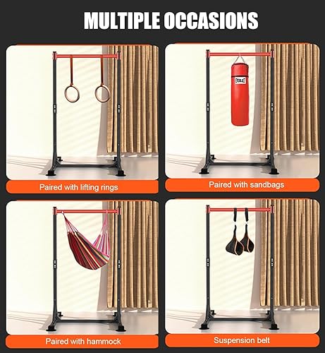 Miniatura 5 de Estación de inmersión de torre de energía ajustable, estación de barra de dominadas, equipo de entrenamiento de torre de fitness multifunción para