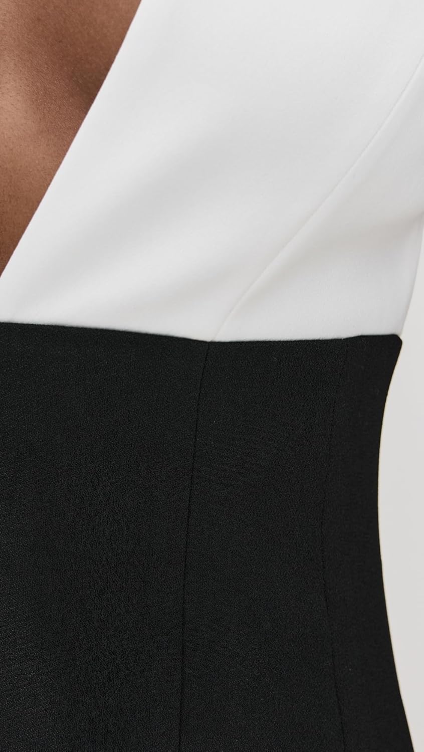 alice + olivia Women's Mandy Deep Plunge Neck Mini Dress - Image 6