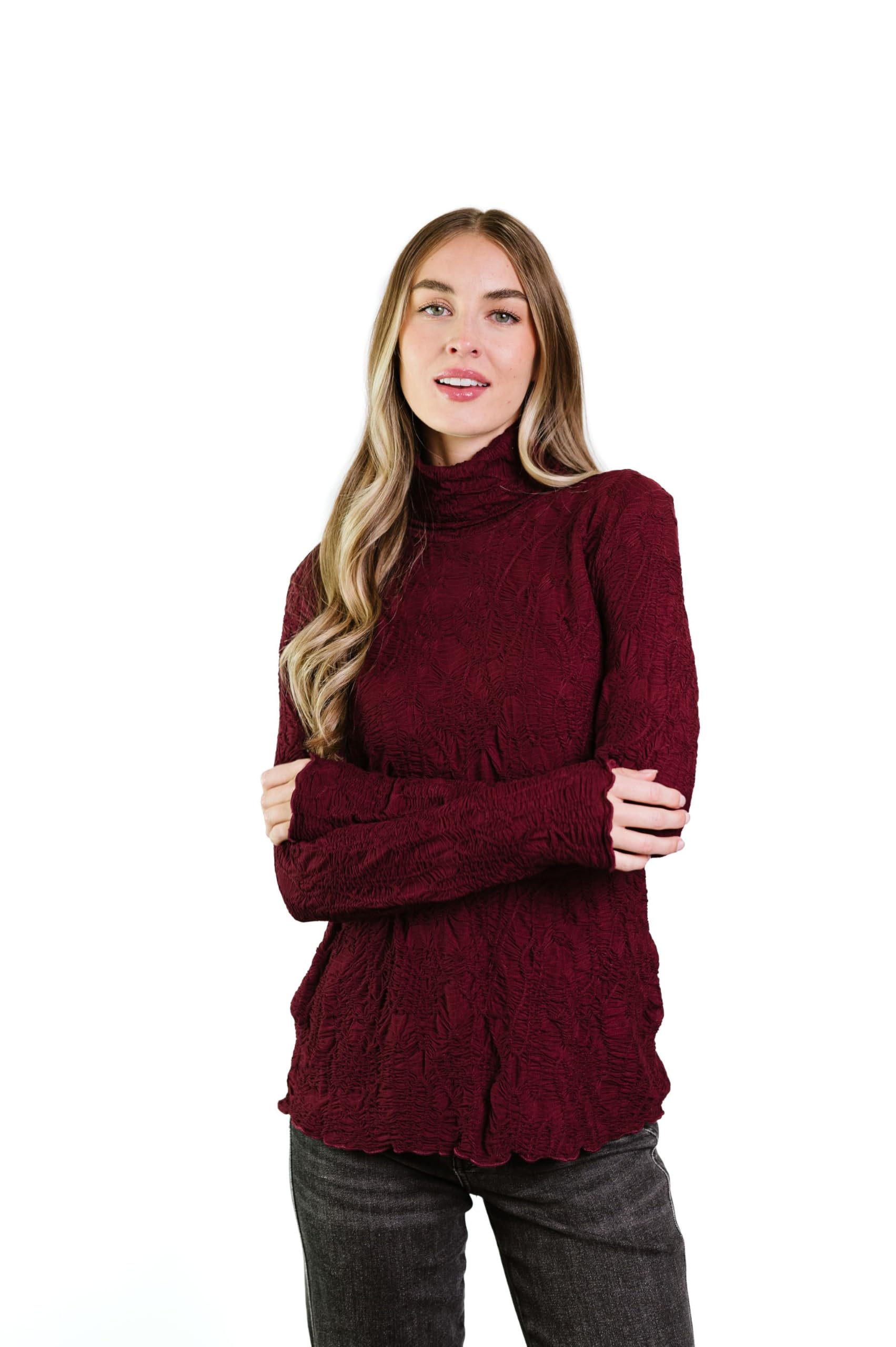 SNO SKINS Dream Catcher Long Sleeve Top with Lettuce Edge