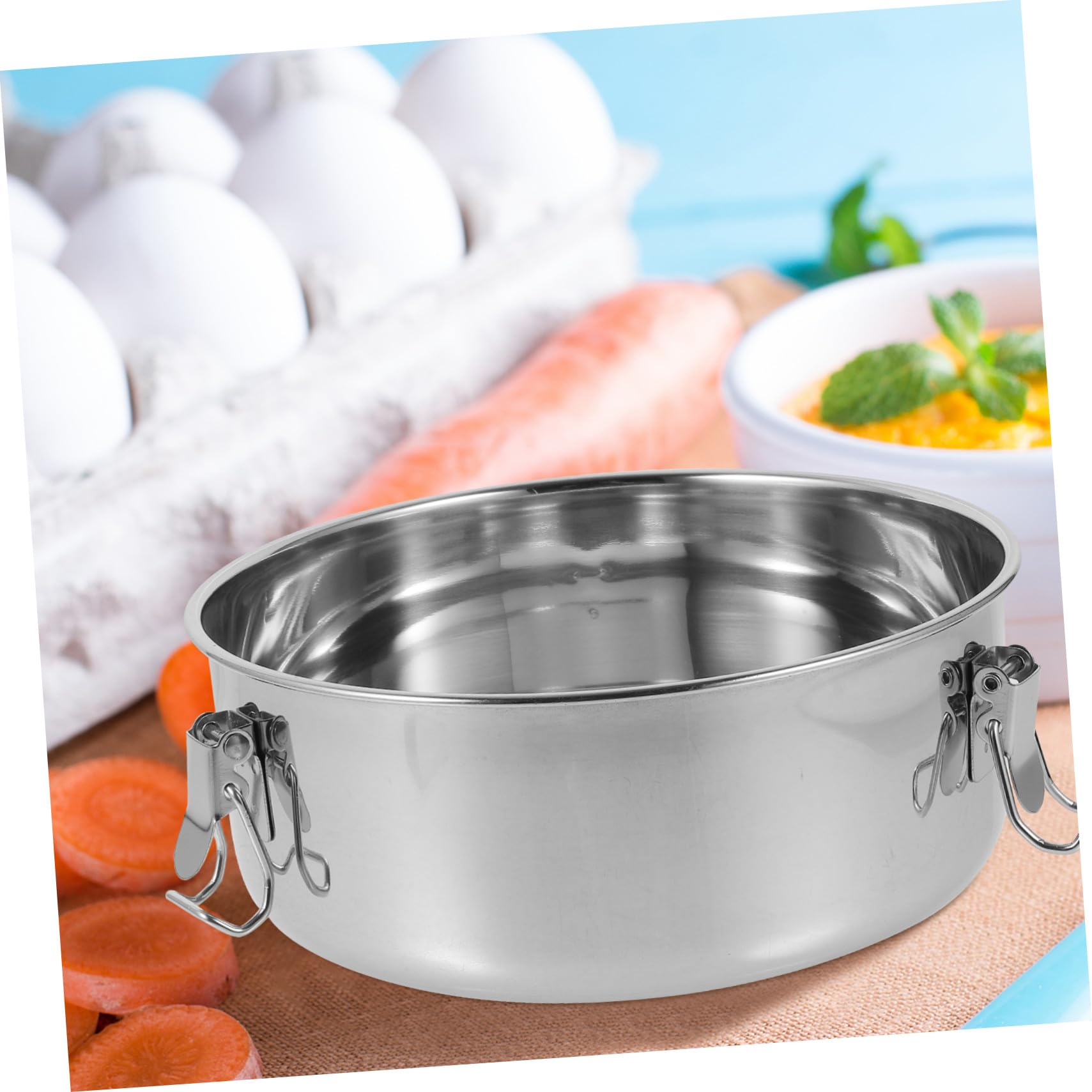 Molde Adecuado para Hornear y Cocinar al Vapor Arroz y Lasañas con Tapa de Acero Inoxidable para Flan Resistente y Duradero en Cocina Doméstica