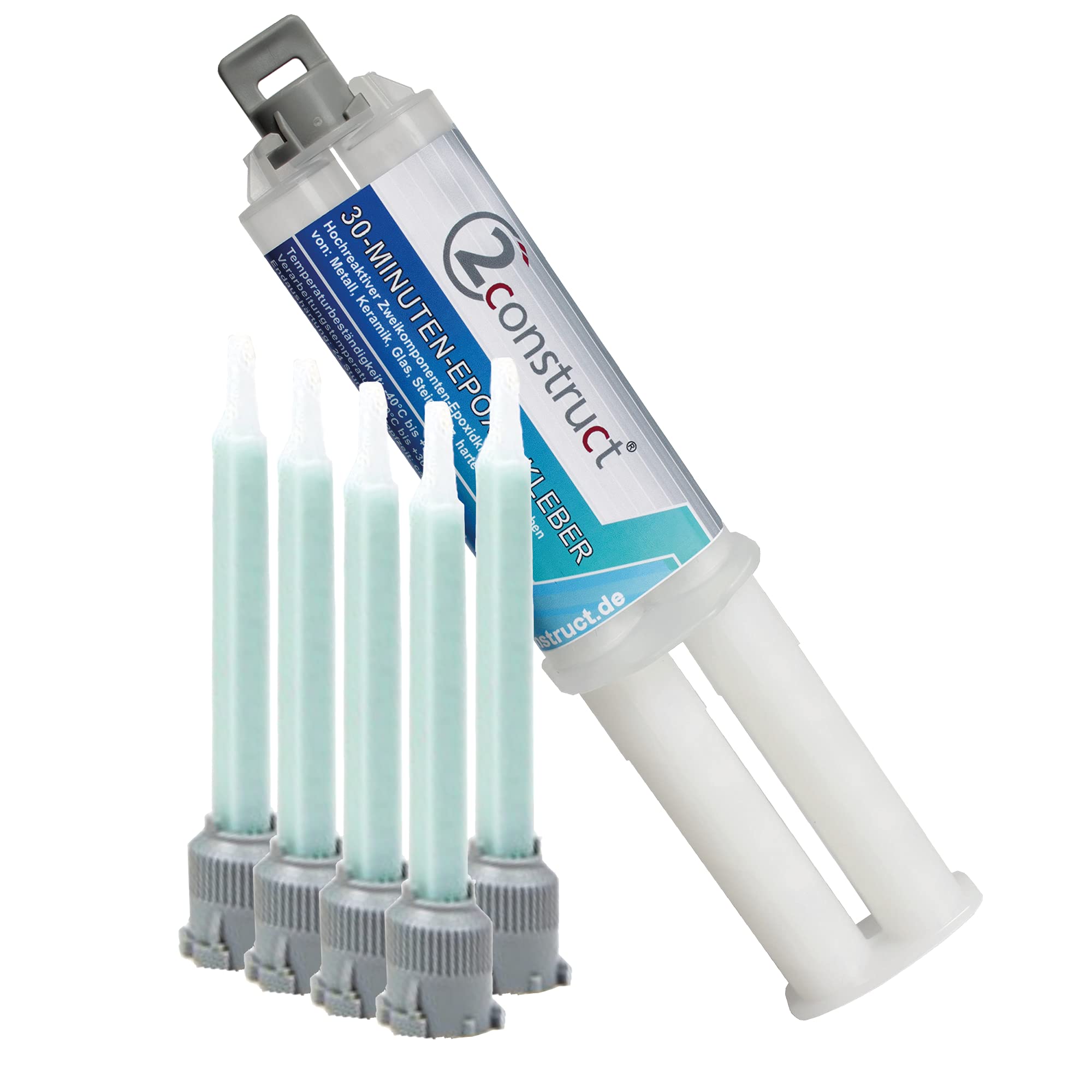 30 Minuten Epoxidharz ConPox-30, 25g, Spritze mit 5 Mischdüsen