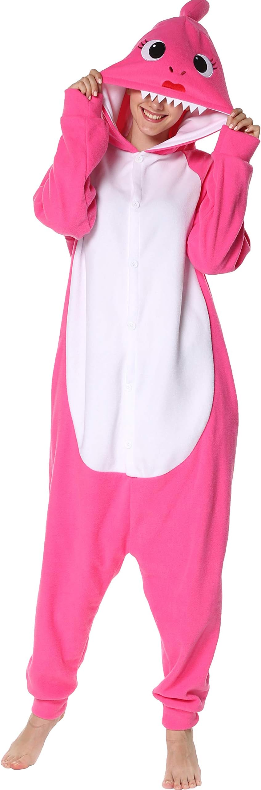 Onesie Unisex Adult Pajamas Animal Blue Shark Cosplay Costume Sleepwear