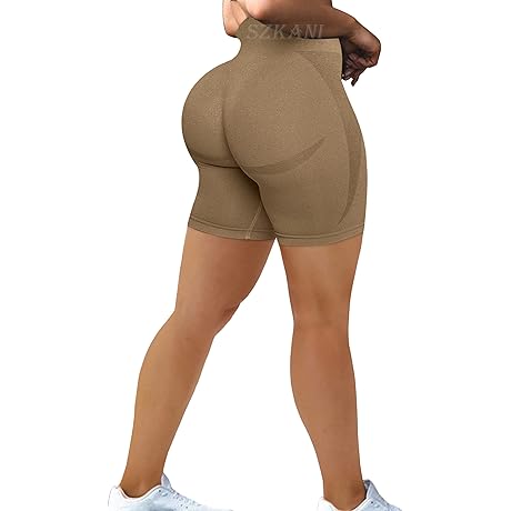 Scrunch Butt Lifting Seamless Workout Biker Shorts for Women