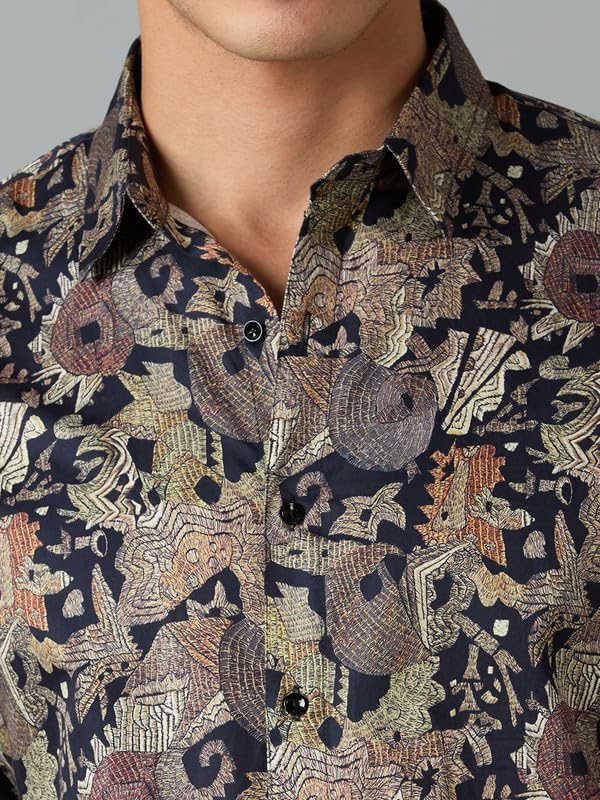 Image of MARK & ALBERT Men's Slim Fit Cotton Formal Shirt