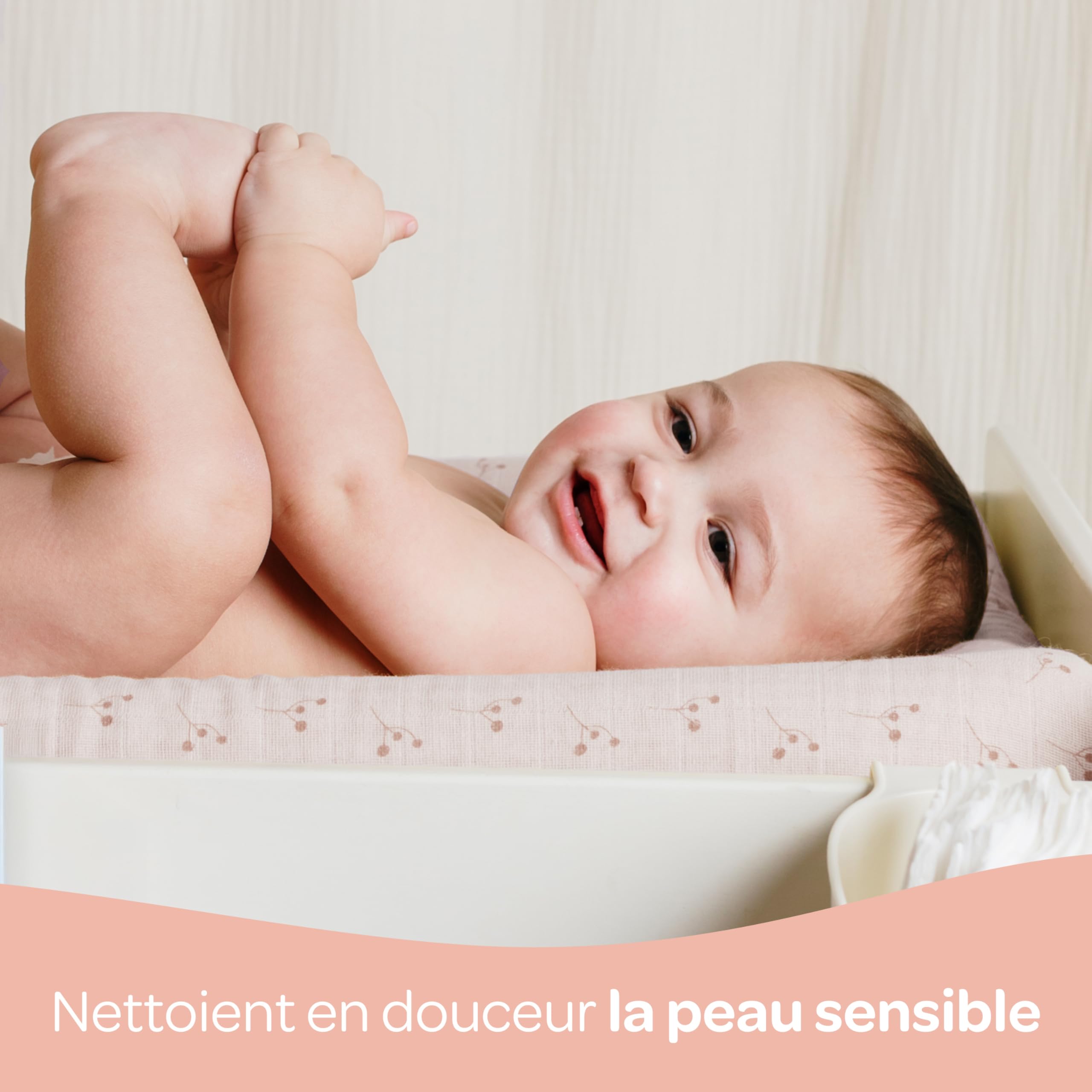 BIOLANE - Lot de 12 Maxi-Carrés de cotons - Bébé - 100% Bio - 720 Cotons - Peaux sensibles - Change & Toilette - Dès la naissance - Fabriqués en France