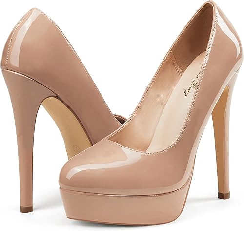 Miniatura 5 de Elisabet Tang - Zapatos de tacón alto con plataforma para mujer, con puntera abierta, tacones de 5.5 pulgadas (14 cm) de alto, de stiletto, para