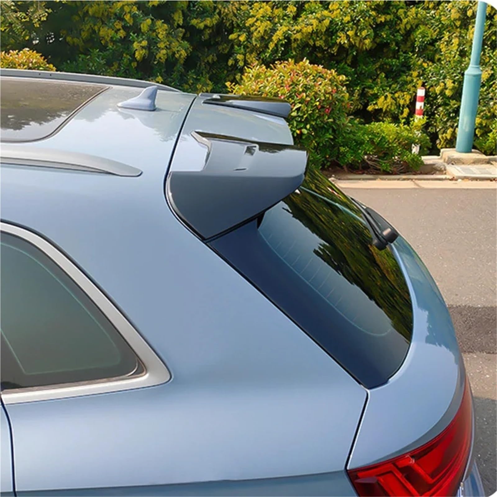 ABT styl tylny Spoiler dachowy ogon skrzydło akcesoria samochodowe kompatybilny dla Audi Q5 Q5L SQ5 2018 2019 2020 2021 2022 2023 2024(Carbon Look)