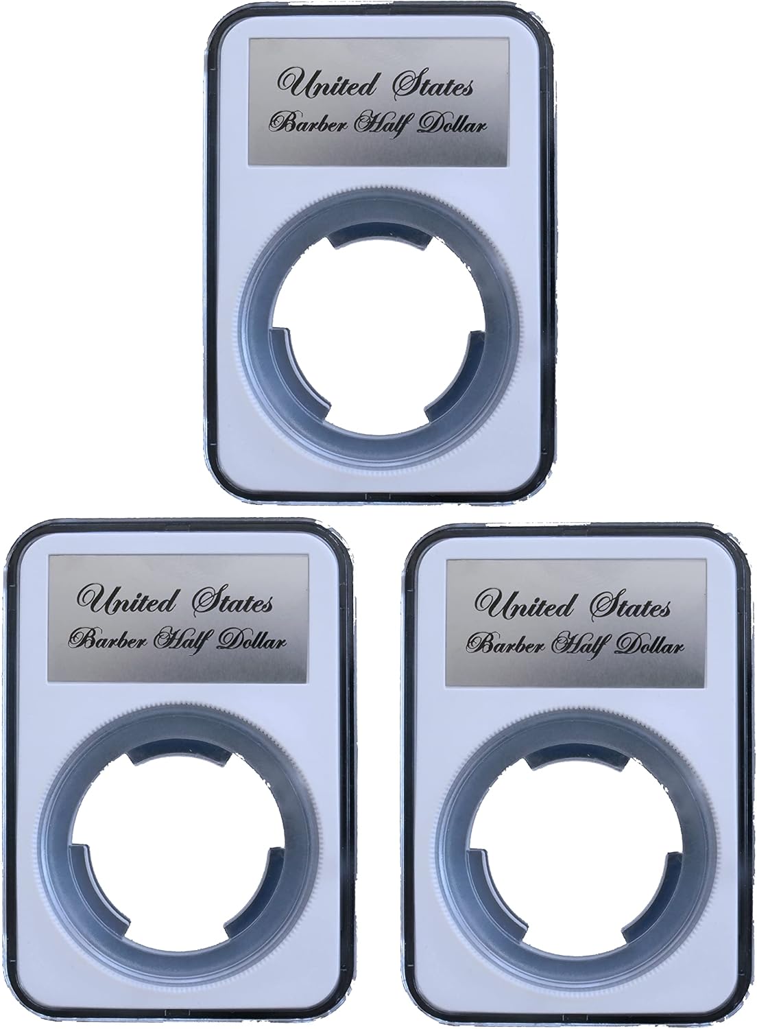 Ursae Minoris Elite Certified-Style Coin Holder for US Barber or Walking Liberty Half Dollar 1892 – 1947 Three Pack