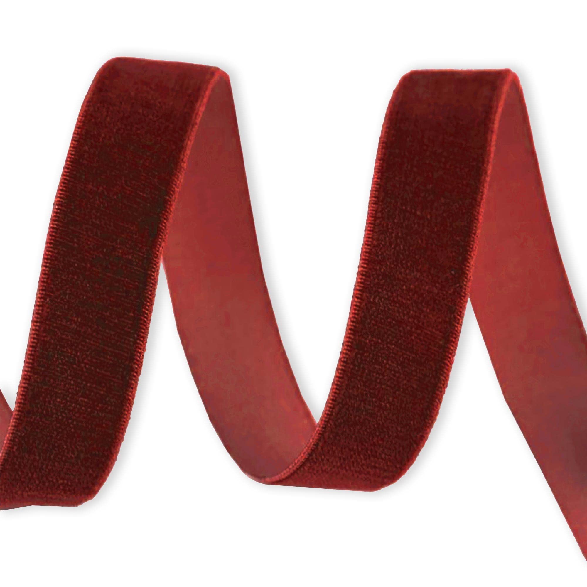 9mm Velvet Elastic Ribbon Flat Stretchy Cord Flat Elastic Velour Tape Sewing Band Trimming for Skirts Trousers Waistbands Headband Masks Clothing Arts & Crafts (9mm - Red - 3 Meters)