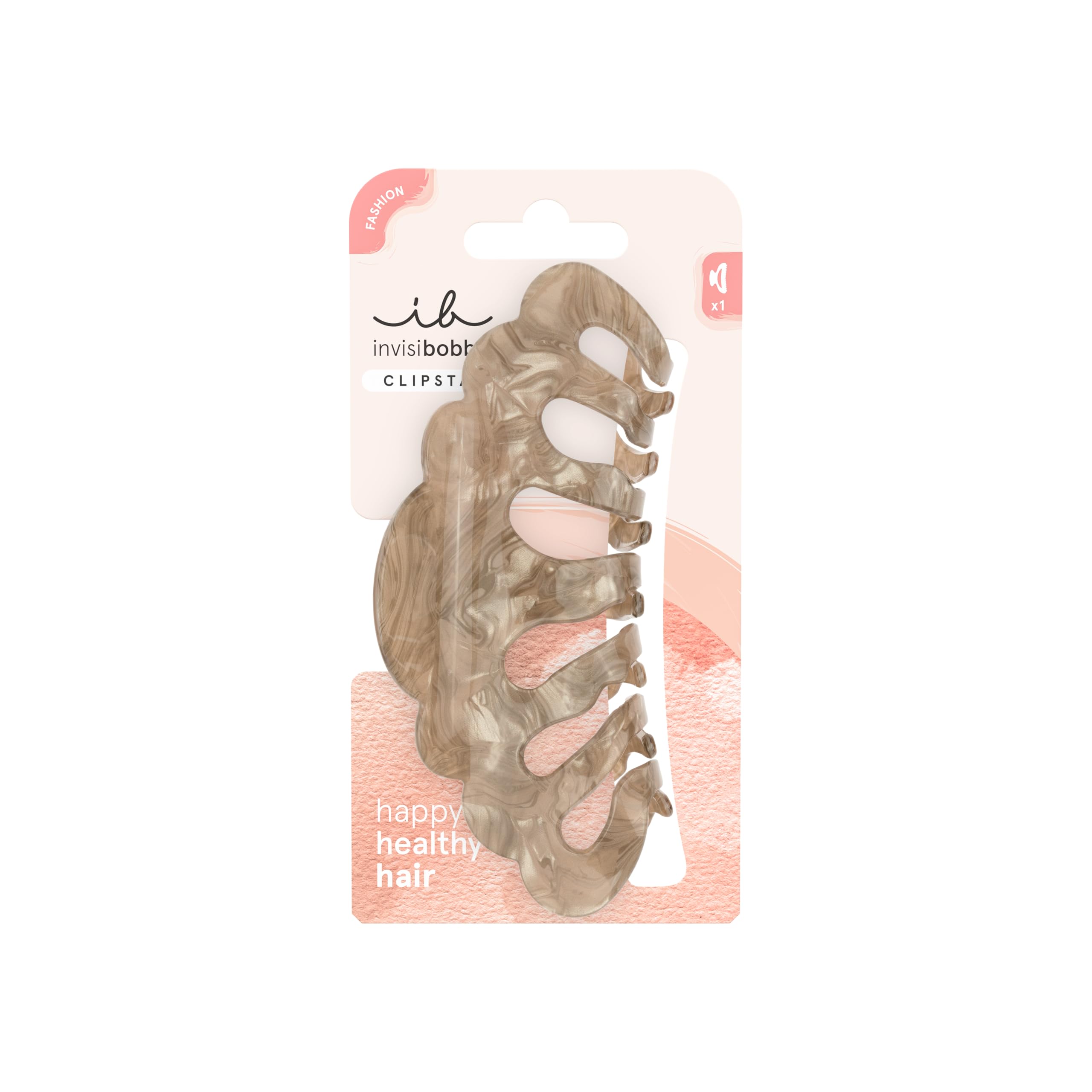 invisibobble - Clipstar XL Pure Pearlfection Hair Clip - 1 Extra Large Hair Claw - Extra Large Hair Clip with Marble Effect for Stylish Hairstyles - Trendy Look, Secure Hold Healthy Hair