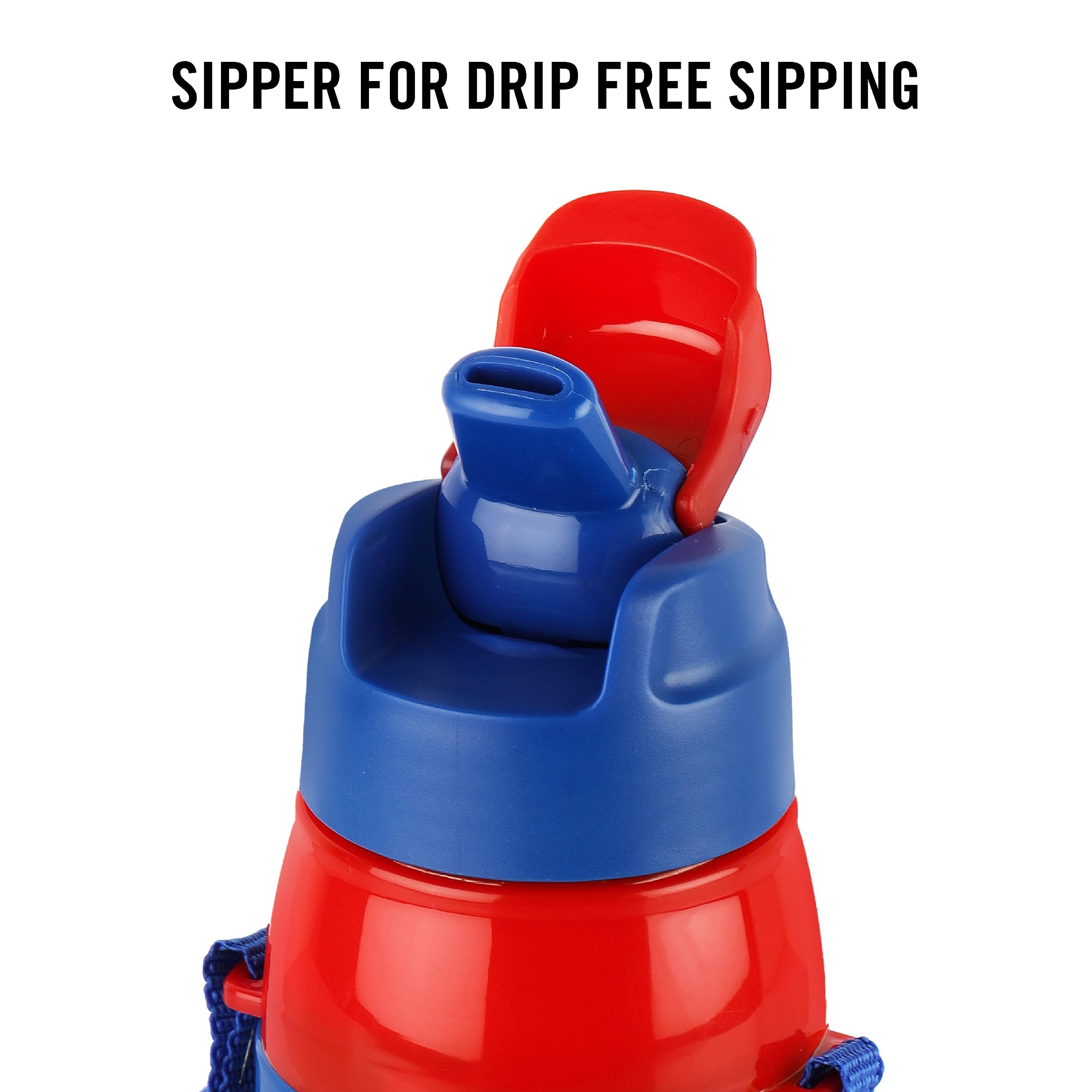 CELLO Puro Steel-X Hydra Kid 400 Inner Steel Insulated Water Bottle 400ml, Blue | Spiderman Print | ISI Certified, Leakproof | Easy to Carry with Loop | Insulated Cold Water Bottle for School, Picnic 3