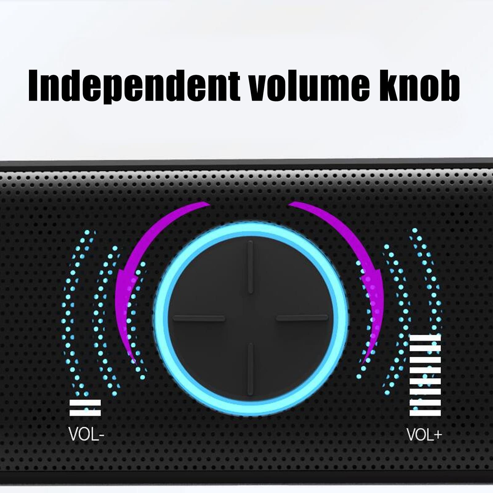 Altoparlanti per Computer, Due Unità Audio Indipendenti, Suono Surround Stereo 3D, L'uso Della Tecnologia di Prevenzione Magnetica, Effetti di Luce Rgb, Design USB per Computer