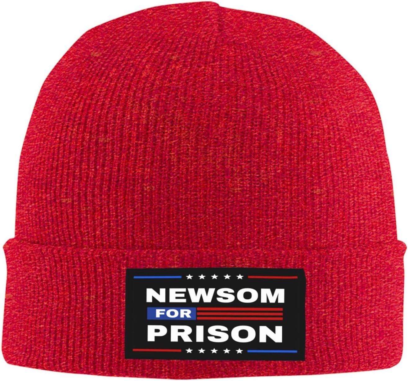 Newsom for Prison 2025 hat Anti Gavin-Newsom Knit Cap Beanie Red