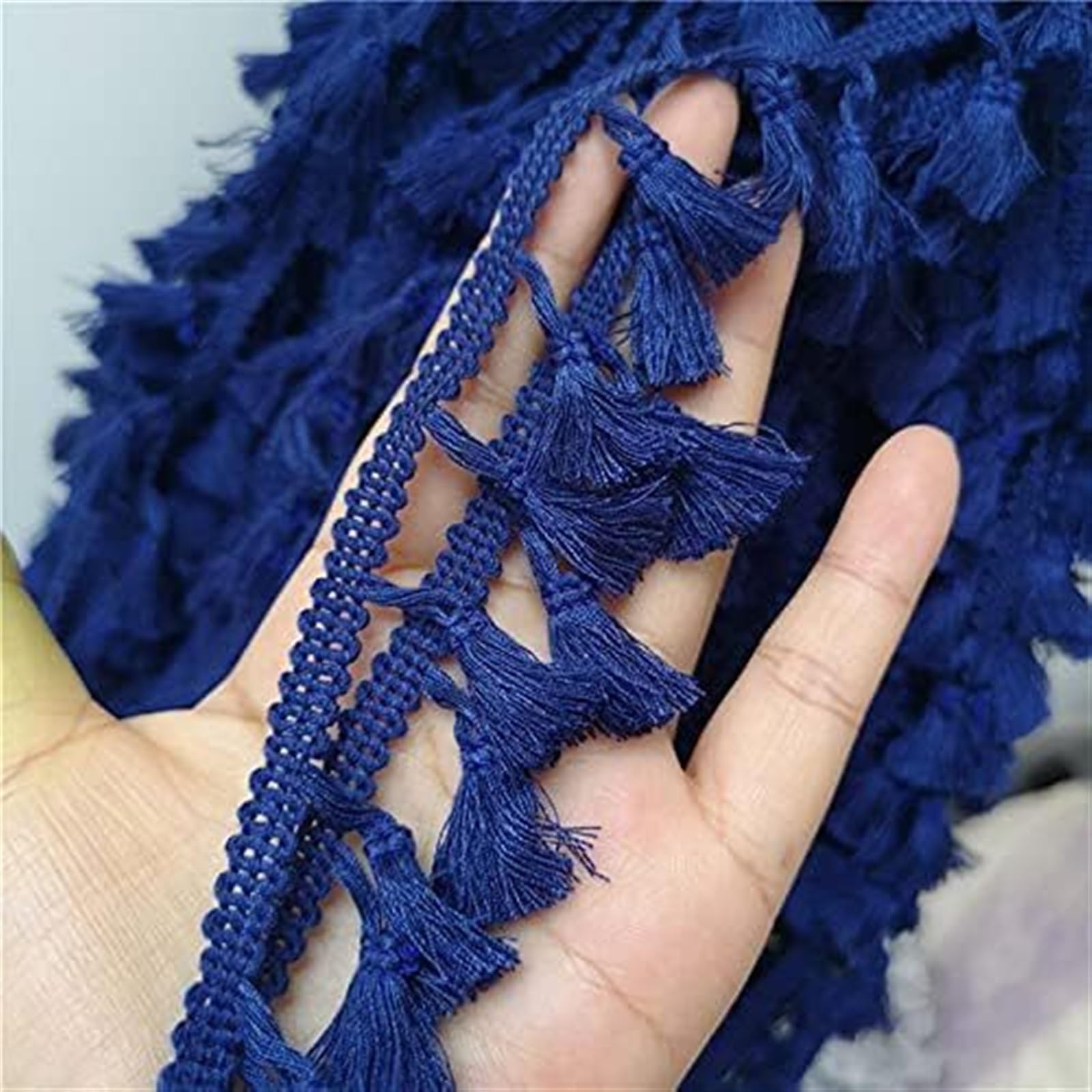 PATIKIL Fransenbordüre 4,5m X 65mm – Dunkelbraun, Polyester, Für Vorhänge & DIY | Quasten-Deko Zum Annähen
