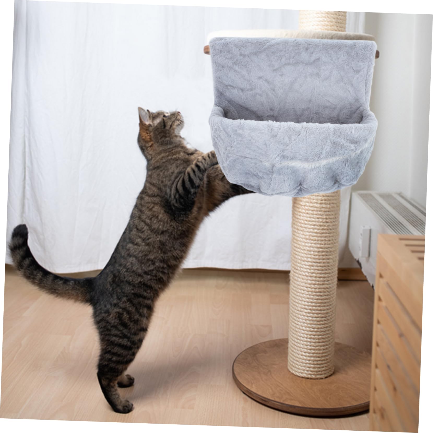 Toyvian Hammock per da Rimovibile e Pieghevole con Rivestimento Peluche Cat Hammock per Comodo e
