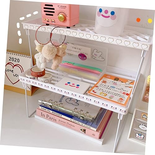 Miniatura 7 de Alipis Diseño blanco fuerte material plástico del ahorro de espacio del elevador del monitor de la unidad de la estantería