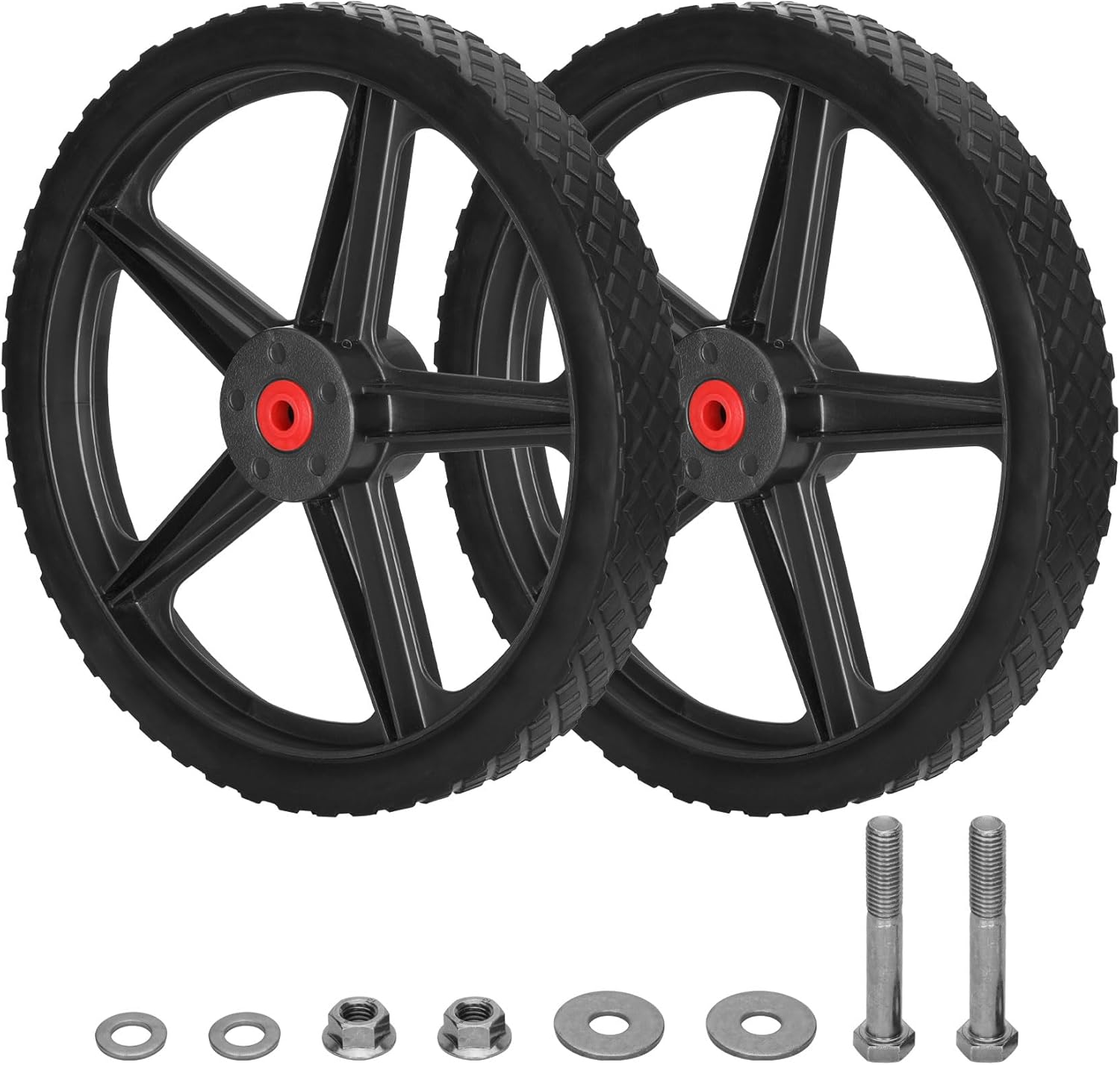 Pontuss 14 Inch lawn Mover Wheels with 1/2'' Axle, 14 Inch