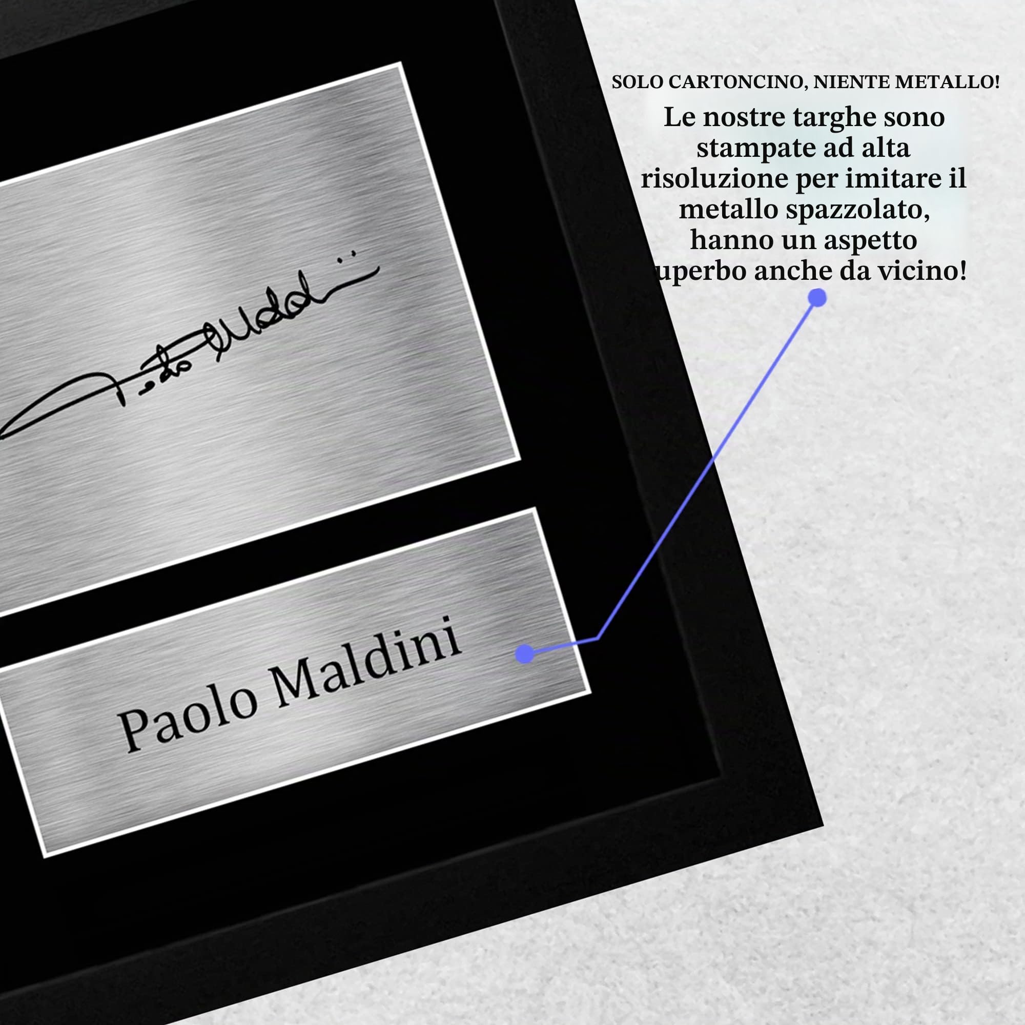 HWC Trading FR A4 Paolo Maldini AC Milan Gifts - Foto autografata stampata per fan e tifosi, formato A4, con cornice