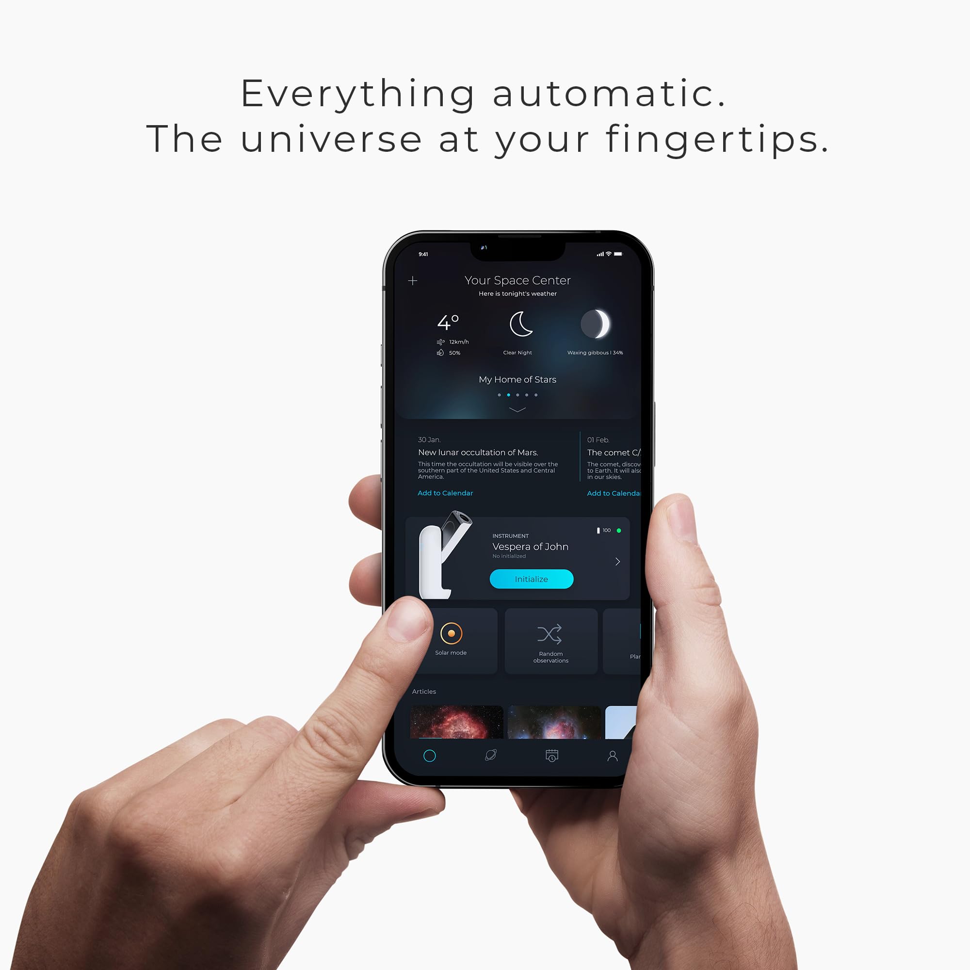 VAONIS VESPERA 3 – Télescope Intelligent pour Adultes et débutants avec Suivi Automatique, empilage en Direct et Batterie de 11 h