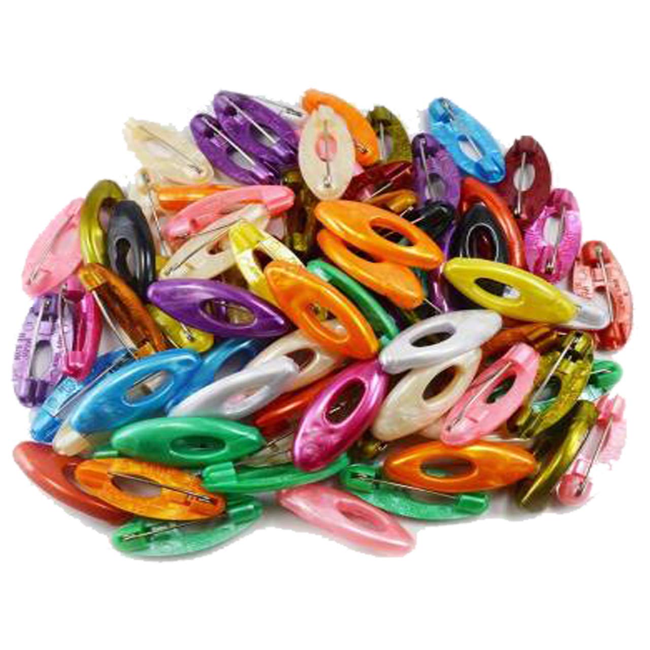hunky dory Traditional Matte Multicolour Safety Pins | Brooch | Saree Pins | Hijab Pins for Women | Girls-picture-12