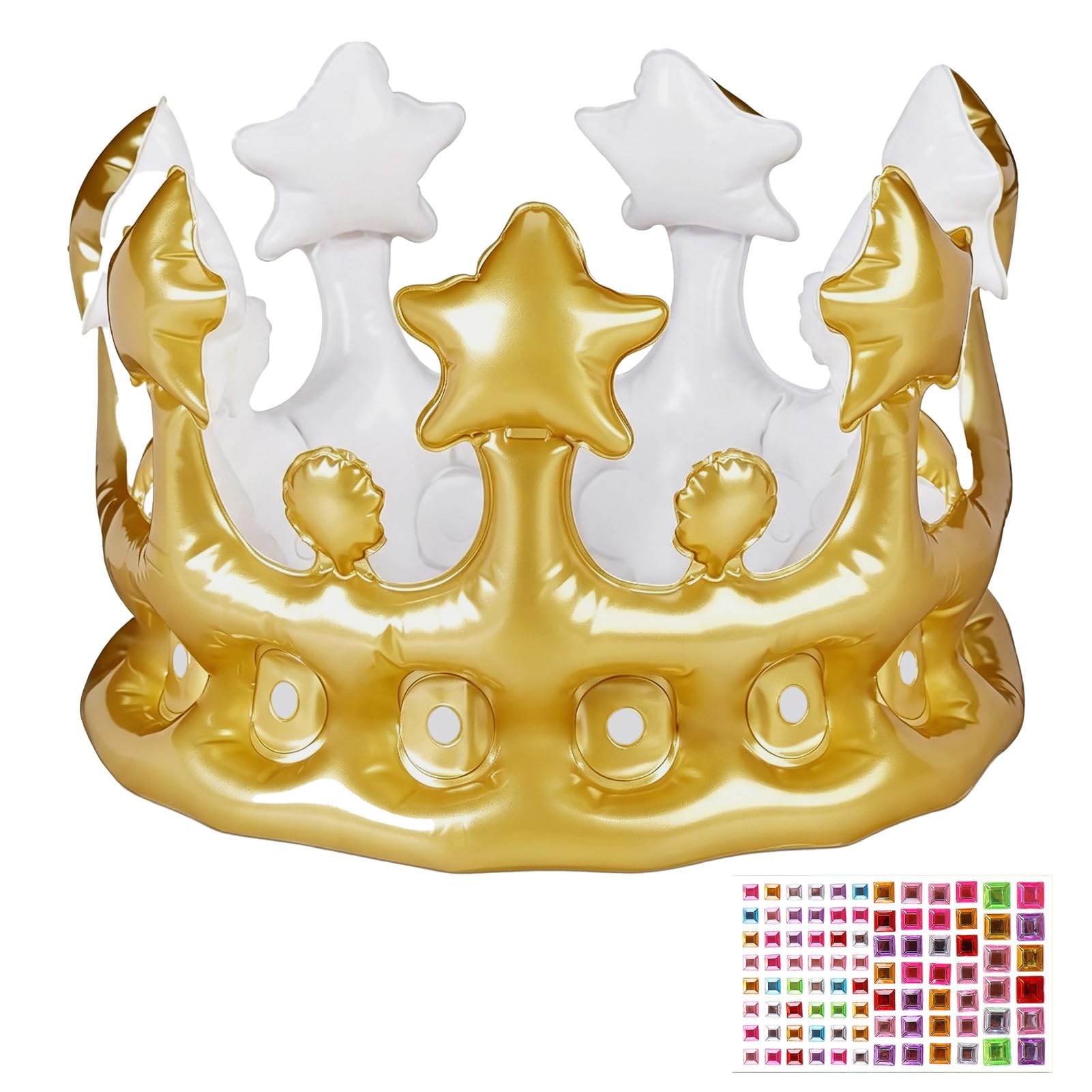 YDSW Inflatable Crown for Adults and Kids for Costume Party