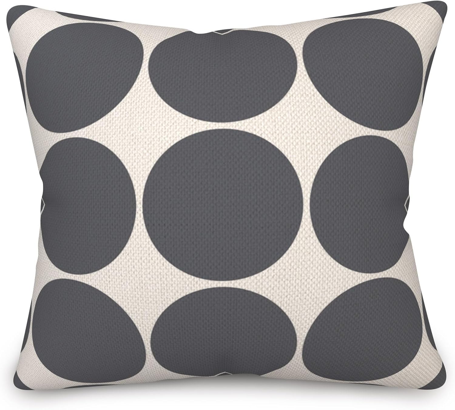 4 Pcs/Set Geometric Pillow Covers Boho Grey Winding Strips Circle Mid Century Geometry Stripes Minimalist Throw Pillow Covers for Home Sofa Couch Outdoor Decorative, 18"x18", Grey White