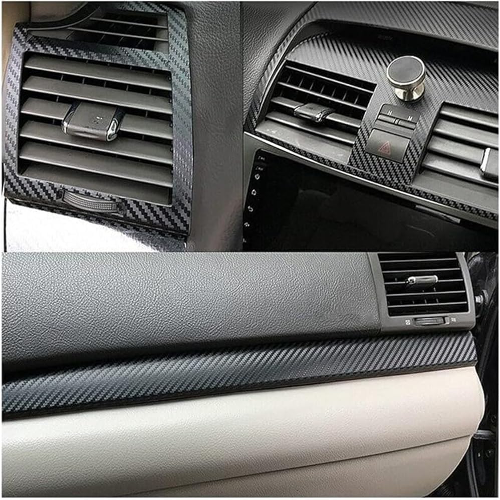Car Interior Center Console Door Gear Panel Molding Trim Kit Fit for Toyota Camry 2006-2011 LHD 3D Carbon Fiber Style Interior Kits
