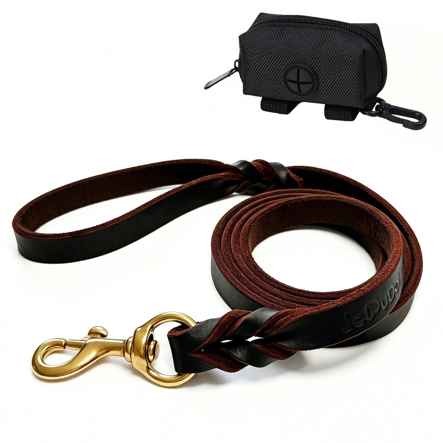 Laisse de dressage en cuir véritable robuste de 1,8m pour grand chien