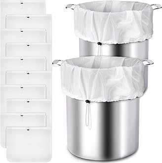 Chumia 10 Pack Brew Bags Reusable Extra Large 26 x 22'' Fine Mesh Strainer Cold Brew Filters Drawstring Cheese Cloth Straining Bags Wine Making Supplies for Fruit Cider Beer